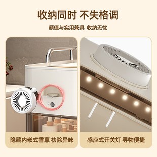 家用厨房冰箱边缝柜卫生间储物浴室缝隙置物架 夹缝收纳柜子抽屉式