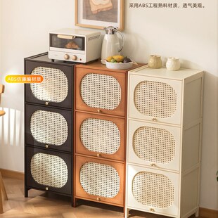 厨房餐边柜覆古边柜客厅置物柜落地橱柜I咖啡靠墙一体储物柜茶水