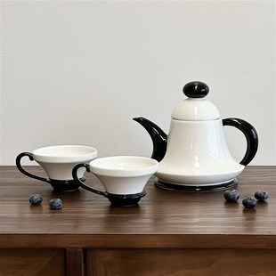 家用精致下午茶具礼物法式 奶油风结婚订婚陶瓷茶壶茶具套装 中古风