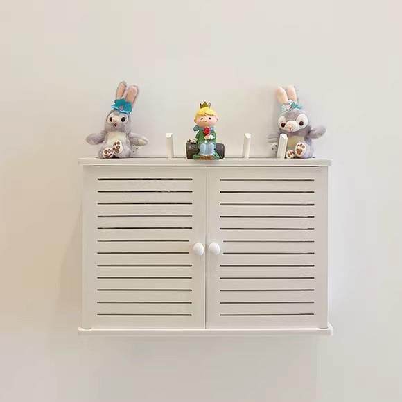 路由器盒子收纳盒壁挂式光猫电视机顶盒装饰wifi插座面板遮丑神器