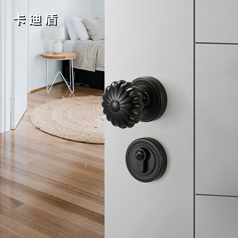 美式金色南瓜球形锁室内房门锁卫生间静音浴室卧室大门锁静音锁