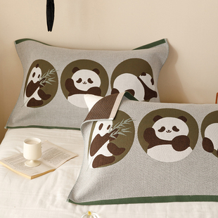 枕巾纯棉一对装2024新款全棉纱布可爱轻奢男防头油盖巾垫巾可固定