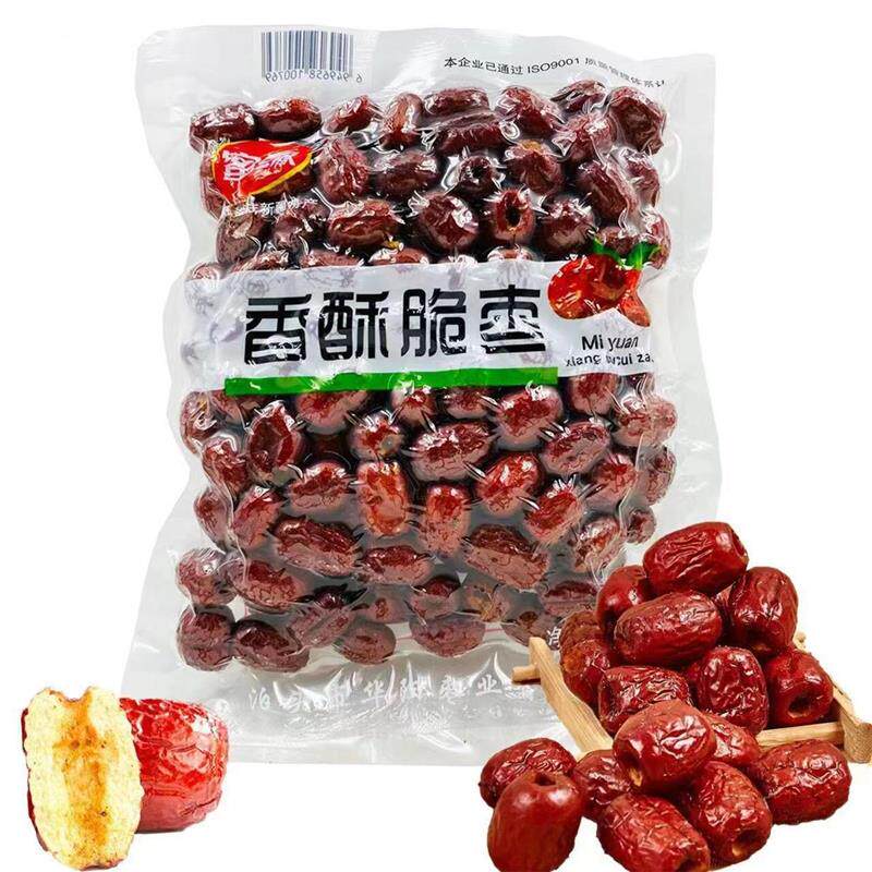 蜜缘香酥脆枣252g无核酥脆红枣真空脆枣灰枣干冬枣嘎嘣脆休闲零食