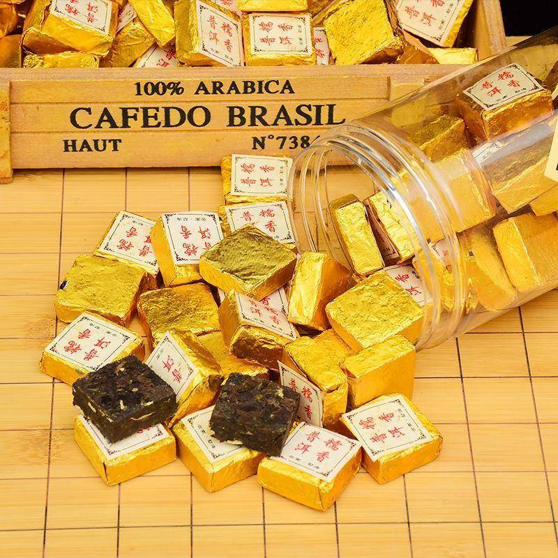 糯米香小金砖云南勐海普洱小沱茶饼古树宫廷熟茶醇香小方砖糯香
