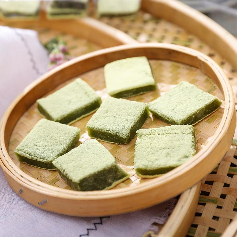 新货宁波特产即食麻薯小方糍传统手工糕点松花青麻糍糯米糍粑艾青