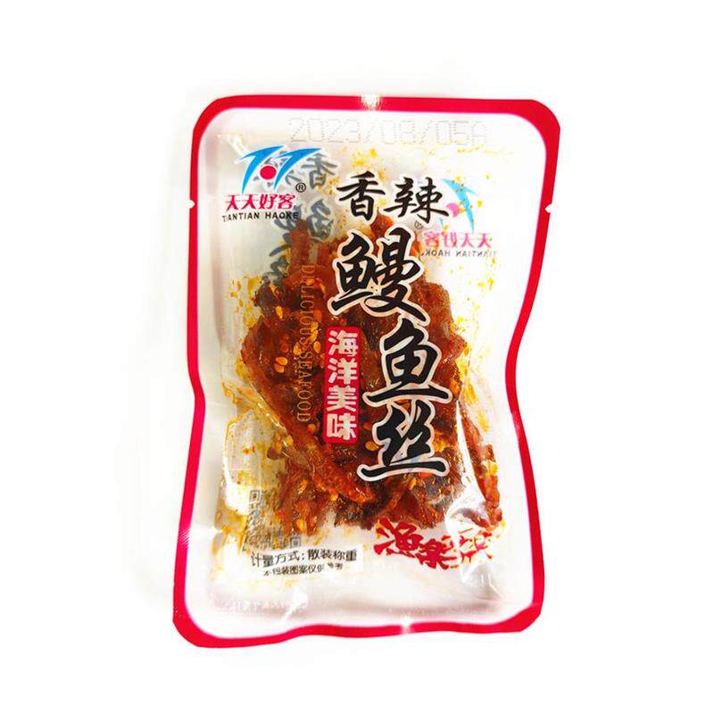即食天天好客香辣鳗鱼丝条蜜汁小鱼干片辣条小吃休闲海鲜零食特产