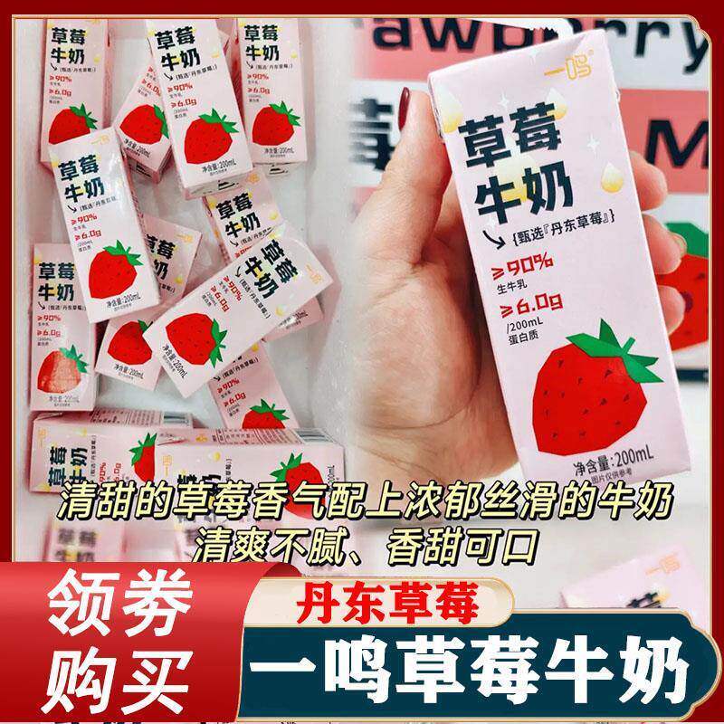 一鸣草莓牛奶红枣牛奶生牛