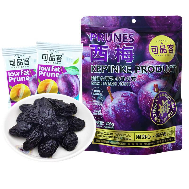 可品客西梅208g独立包装大西梅网红休闲西梅干果脯蜜饯小吃小零食