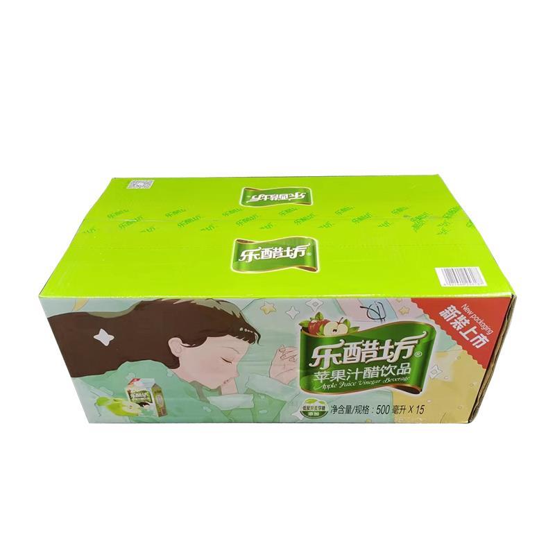 新货乐醋坊苹果醋500ml15瓶苹果汁醋饮料健康饮品整箱浓缩果汁