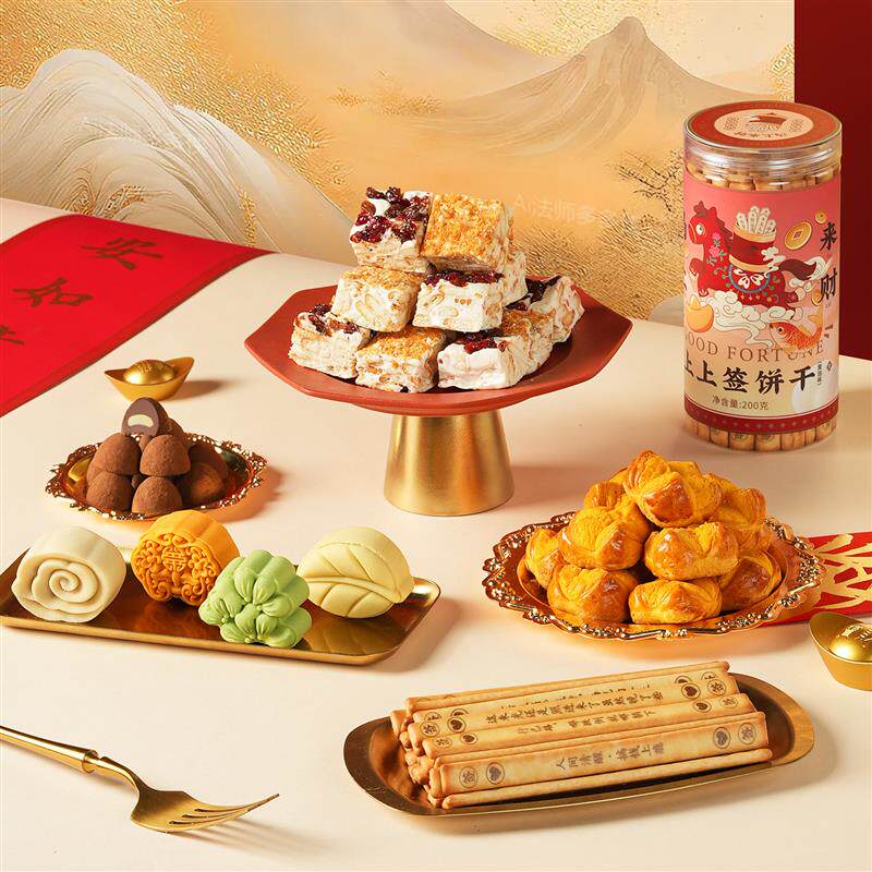 速发糖果礼盒装订婚喜饼点心国风过新年货送人长辈伴手礼品