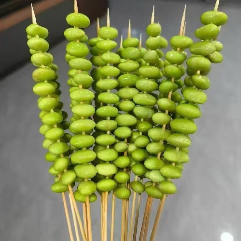 新货毛豆仁串商用新鲜素菜青豆串烧烤油炸 火锅串串香冷冻半成品