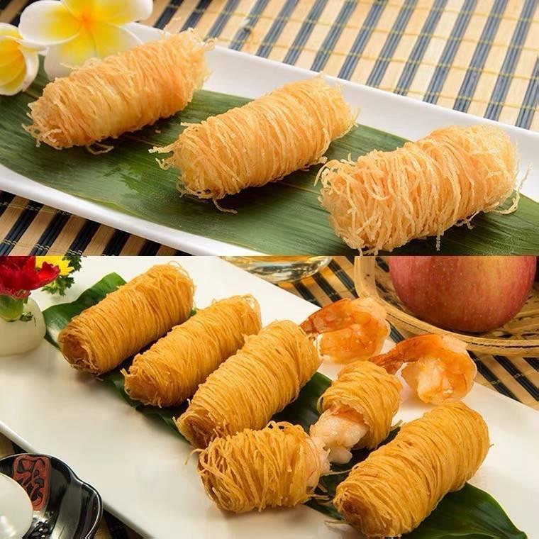 祥口福面包丝酥皮丝五彩面包丝千丝万缕面线虾原料油炸金丝面线