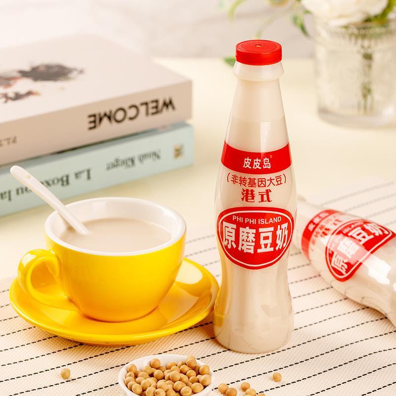 皮皮岛瓶装豆奶整箱豆奶食品全豆豆奶330ml*24瓶早餐奶植物蛋白