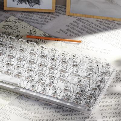Made68pro冰晶透明键帽磁轴OEM高度客制化键帽rain75/MAD60/atk68
