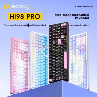 LEOBOG Hi98Cpro铝坨坨三模机械键盘BT2.4G无线客制化热插拔侧刻A