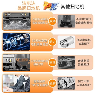 洁尔达电动扫地车清扫车工厂车间园区道路环卫驾驶式工业扫地机