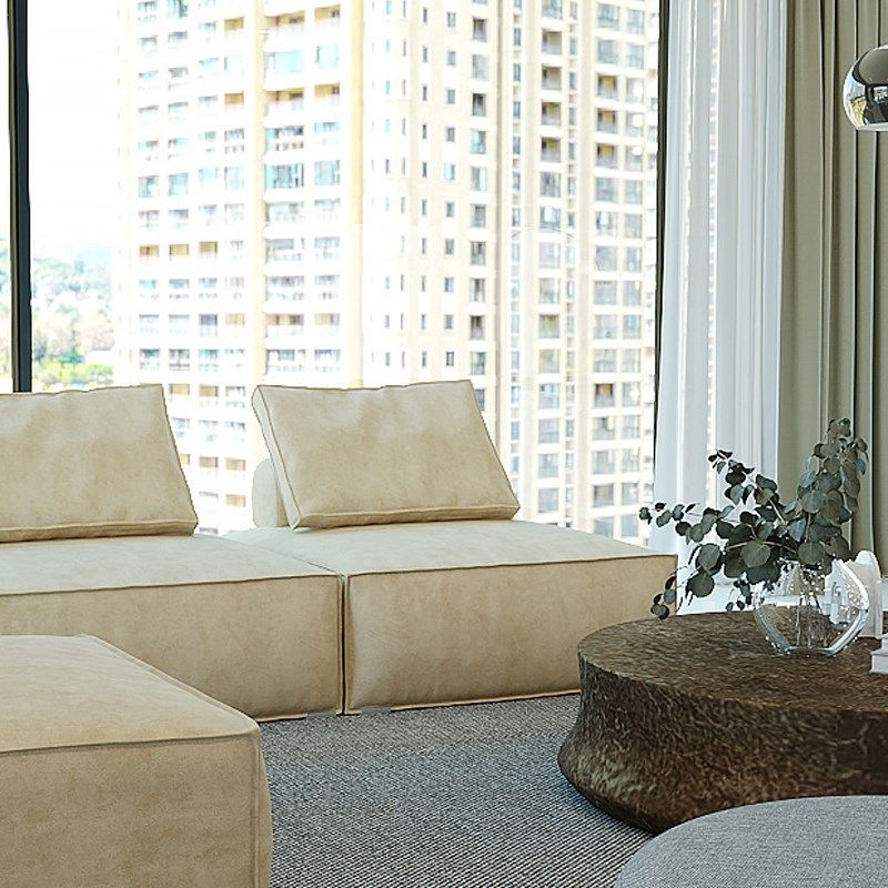 意式极简沙发子罩子全包豆腐块磨砂弹力布艺防猫抓沙发笠直排