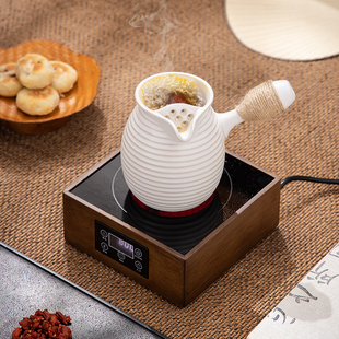 陶壶烤奶茶 围炉煮茶家用罐罐l壶围炉煮茶器具网红小型黑晶炉日式