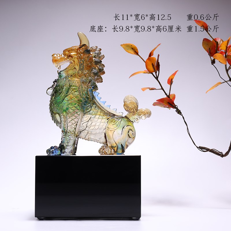 琉璃獬豸龙生九子正义神兽法律文创律所律师业办公室送礼品