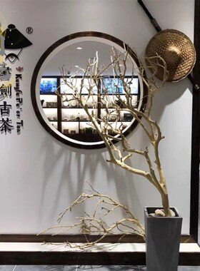 去皮干树枝造景干枝树干许愿树枯树室内造型树枝干树枝装饰树