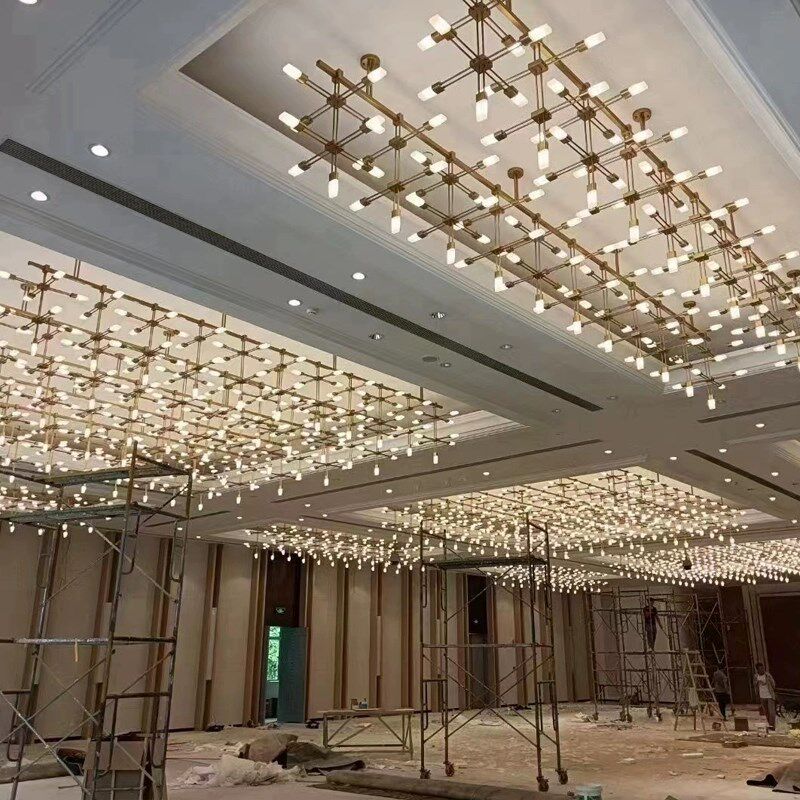 灯具酒店大堂宴会厅大型五金满天星售楼处沙盘别墅灯