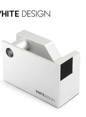 White Deign胶带架方形铝合金切割器胶带座创意设计办公
