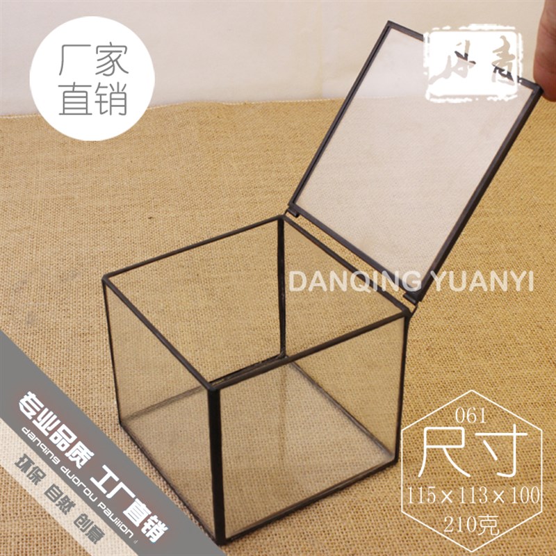 正方体苔藓多肉植物永生玻璃花房微景观几何创意花盆批容器发