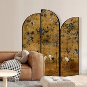 法式 饰遮挡现代折屏 屏风客厅复古卧室玄关装