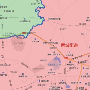 新款永康市地图图办公室挂图防水墙壁超大装饰画定制