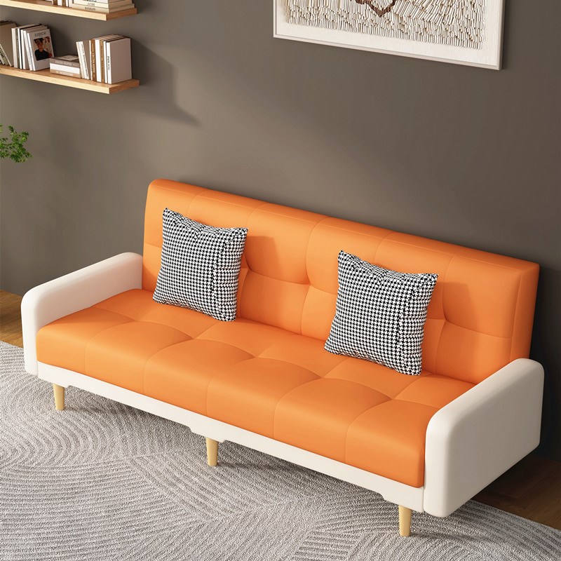 猫爪皮沙发三人办公会客接待商务折叠沙发床商店酒店公寓发廊理发