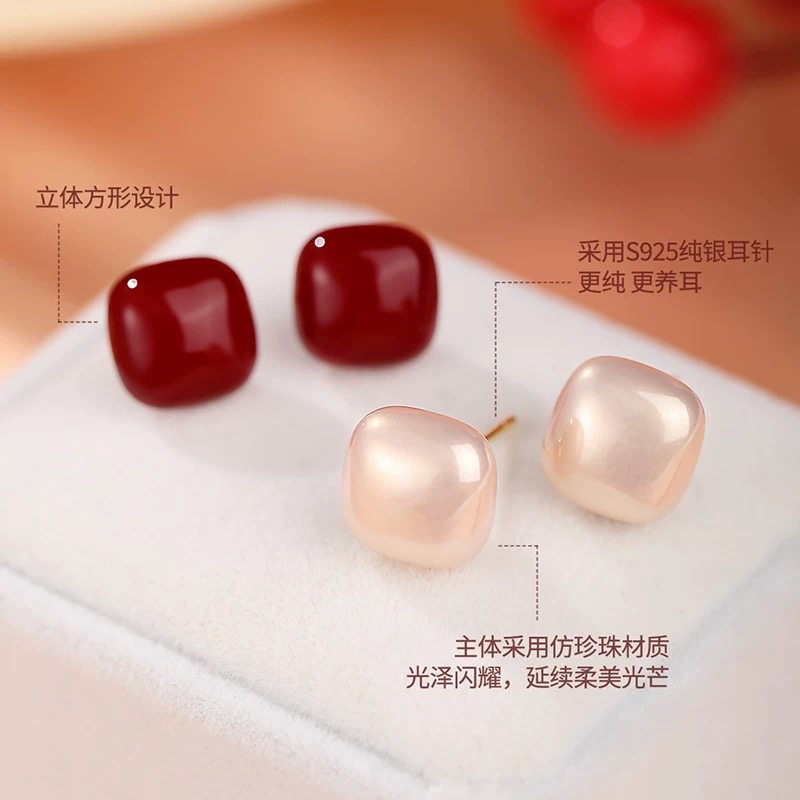 轻奢小众纯银方形高级感设计师款