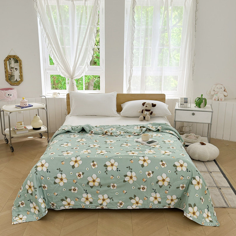 新款夏季空调被夏凉被亲肤透气丝滑舒适学生宿舍单人可机洗水洗