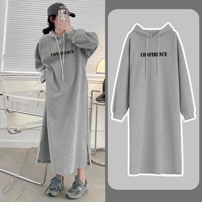 慵懒风长袖休闲连衣裙女秋冬2025