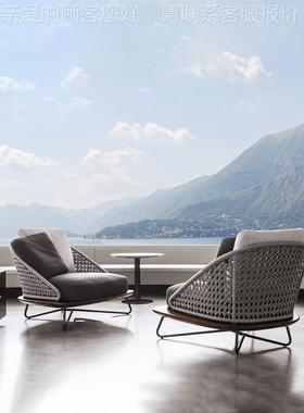 户SF007藤外发北欧庭院露沙户外卡座家具布台艺沙发休闲编沙发椅