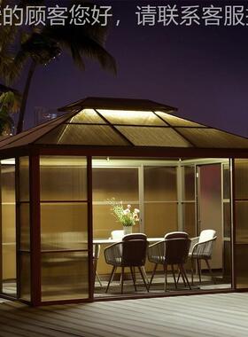 阳光房凉户32848外庭院别墅花园铝合金亭楼阳雨蓬阳遮台顶现代组