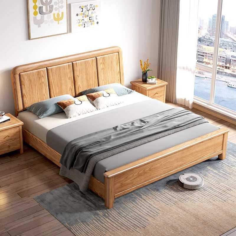 北欧红橡木1米8实木床 主卧双人床小户型1.5米单人气压高箱储物床,鲜花速递/花卉仿真/绿植园艺,割草机/草坪机,淘宝优惠券,粉丝福利购,淘宝优惠卷