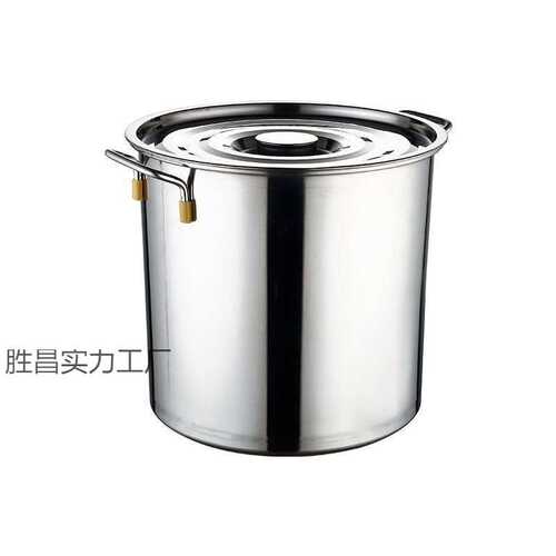 不锈钢桶带盖商用加厚30圆桶家用40汤桶大容量汤锅大容量内贸无