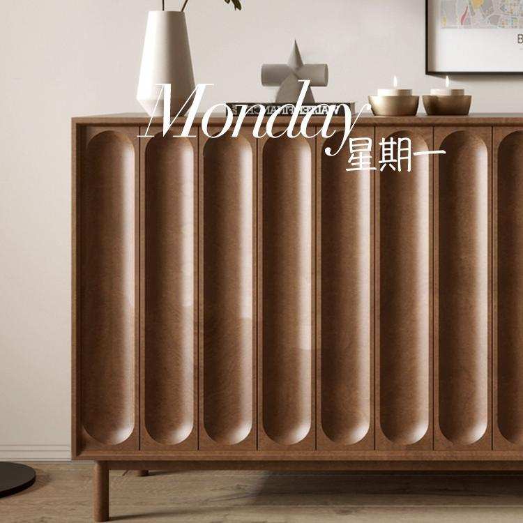 家具/木色系餐边柜法式复古客厅储物柜靠墙储物斗柜可