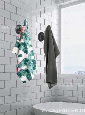 工业用黑色浴室毛巾挂钩，重型铁管挂钩，毛巾架支架乡村农舍装饰