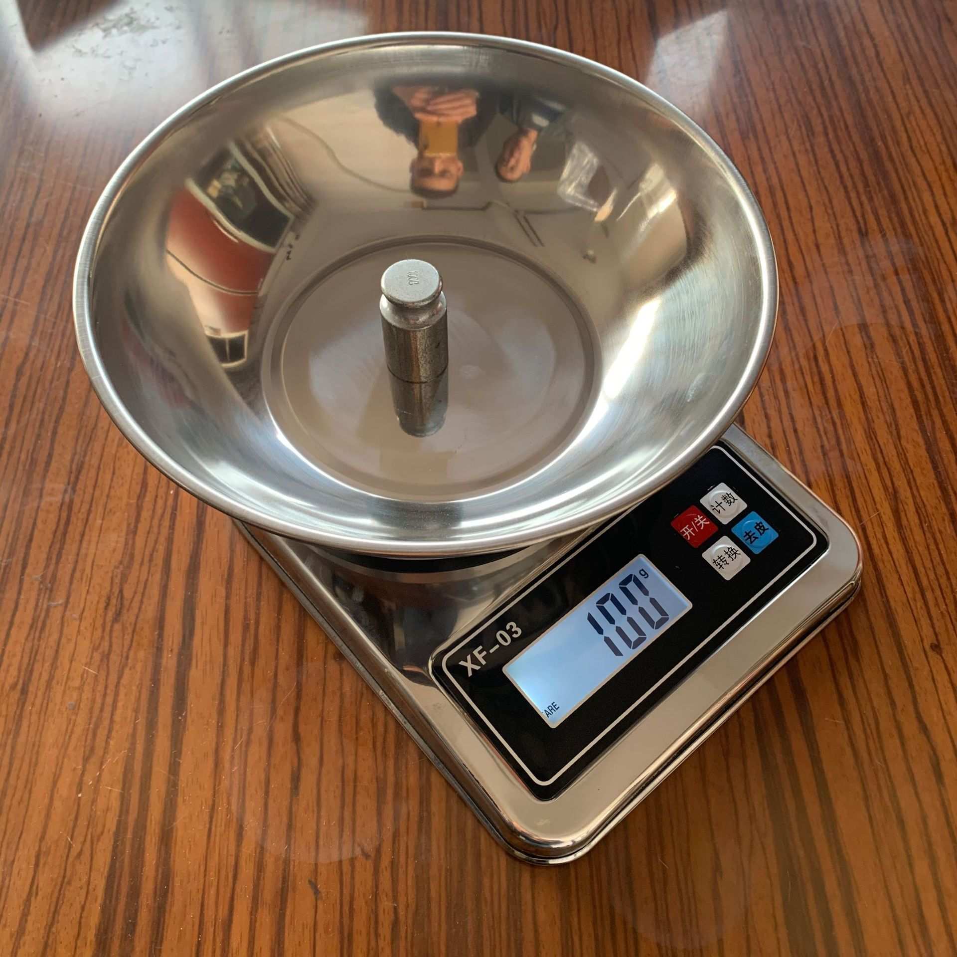 厂家 电子秤 不锈钢厨房秤家用食用烘焙秤带碗水果秤 1g 克称