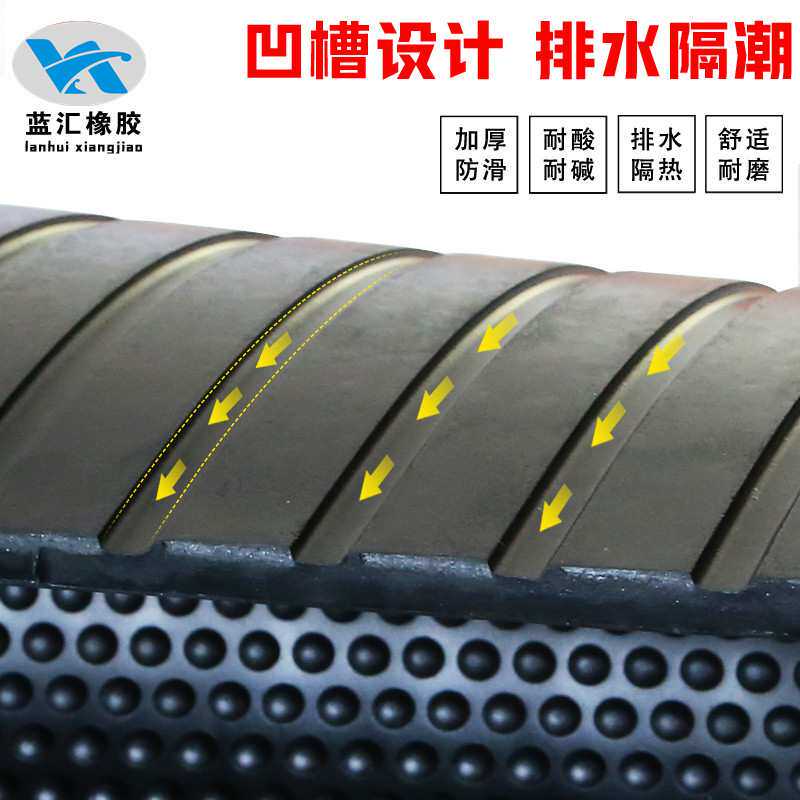 养殖场猪仔保温垫龟背纹耐潮牛棚垫耐磨减震牛床垫黑色防滑垫