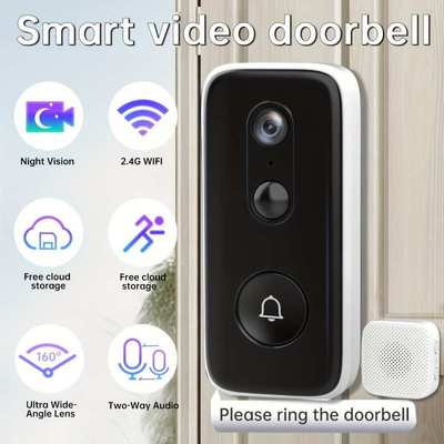 I 624 2K Wires Doorbell Camera Free Cloud Storage