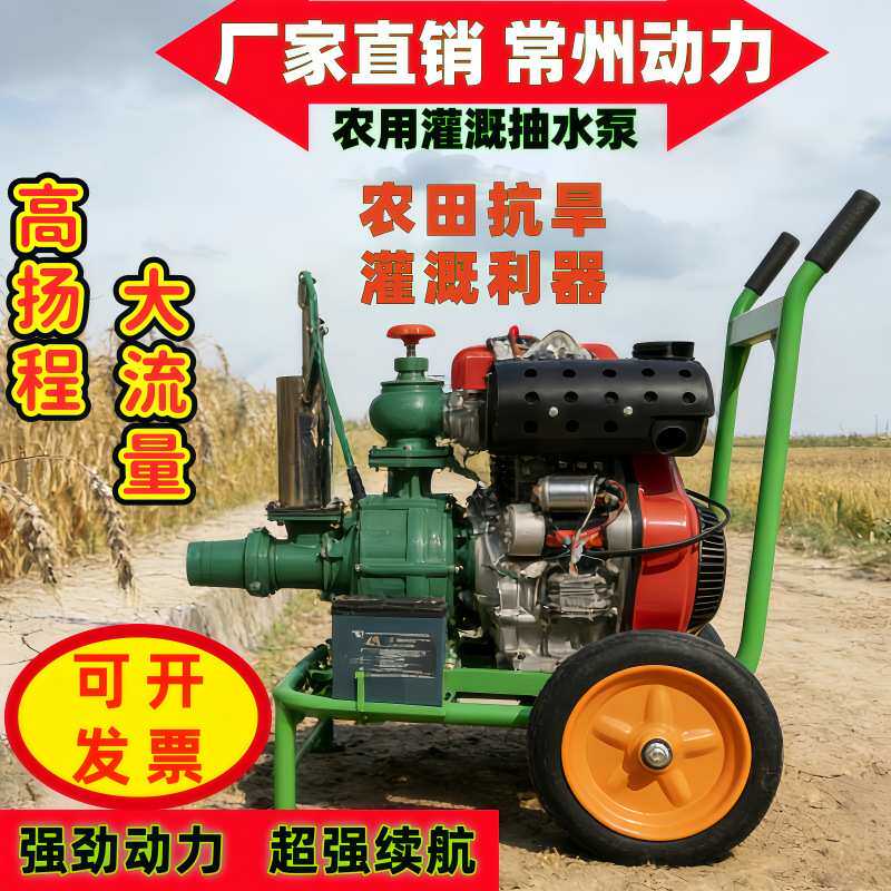 高扬程柴油农田灌溉浇地农用喷灌抽水机应急防汛抗旱大吸力抽水泵