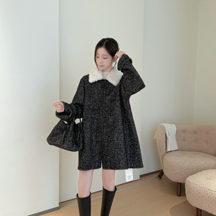 GROVE 含40羊毛 宽松甜美A版 配包包 双面大衣 SANTA