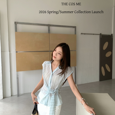 THE COS ME-轻薄透气收腰显瘦清新休闲短袖26年夏衬衫C30464-DSF