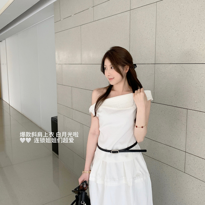 SANTA GROVE-肩露肩收腰老钱风显瘦小衫)S265082