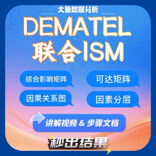 DEMATEL-ISM计算软件，赠文档，1年有效期