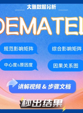 决策实验室分析法DEMATEL计算软件，可绘制因果关系图