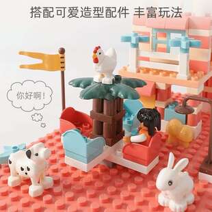 积木女孩系列兼容乐高大颗粒公主城堡3-5岁6儿童房子拼装玩具益智