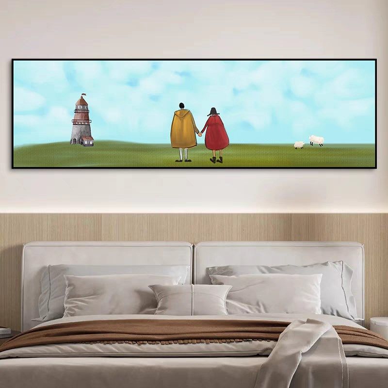 现代卧室床头装饰画温馨大气宾馆酒店民宿房间背景墙壁挂画,家居饰品,现代装饰画,淘宝优惠券,粉丝福利购,淘宝优惠卷